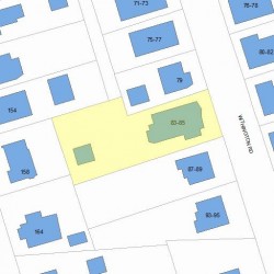 85 Withington Rd, Newton MA  02460-2037 plot plan