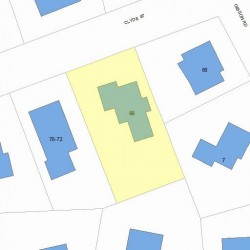 66 Clyde St, Newton MA 02460-2250 plot plan