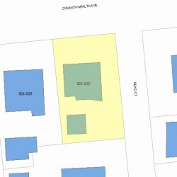 522 Commonwealth Ave, Newton MA 02459-1634 plot plan