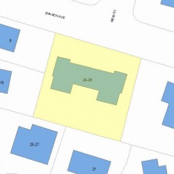 24 Sharon Ave, Newton MA 02466-2517 plot plan