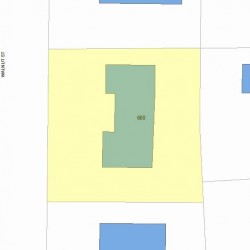680 Walnut St, Newton MA  02459-1418 plot plan