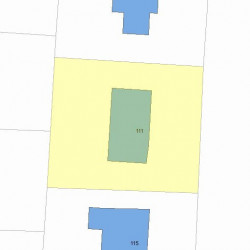 111 Upland Ave, Newton MA  02461-2112 plot plan