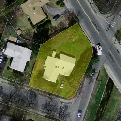151 Albemarle Rd, Newton MA 02460-1134 aerial view
