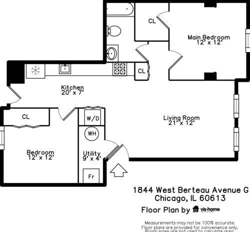 1844 Berteau Ave, Chicago IL  60613-5545 exterior