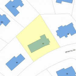 50 Cross Hill Rd, Newton MA  02459-3121 plot plan
