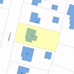 24 Jameson Rd, Newton MA 02458-2601 plot plan