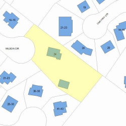 24 Wilson Cir, Newton MA 02461-1111 plot plan