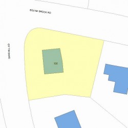 106 Dane Hill Rd, Newton MA 02461-2019 plot plan