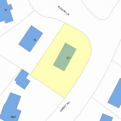 291 Dorset Rd, Newton MA 02468-1409 plot plan