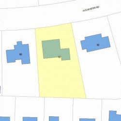62 Alexander Rd, Newton MA 02461-1831 plot plan