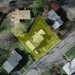 44 Brandeis Rd, Newton MA  02459-2709 aerial view