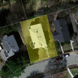 15 Fordham Rd, Newton MA 02465-1206 aerial view