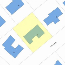 30 Crehore Dr, Newton MA 02462-1120 plot plan