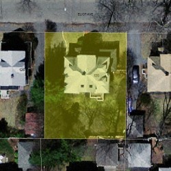 120 Eliot Ave, Newton MA 02465-1728 aerial view