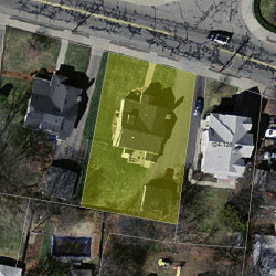 132 Crafts St, Newton MA  02460-1411 aerial view