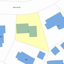 11 Gralynn Rd, Newton MA 02459-1310 plot plan