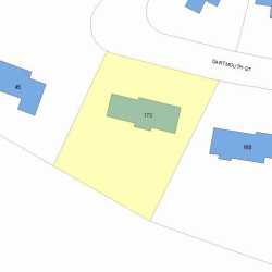 170 Dartmouth St, Newton MA 02465-2839 plot plan