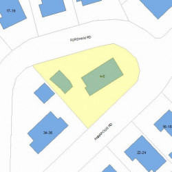 4 Fordham Rd, Newton MA 02465-1207 plot plan
