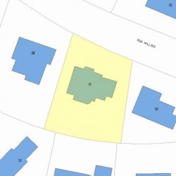 18 Fox Hill Rd, Newton MA  02459-3027 plot plan