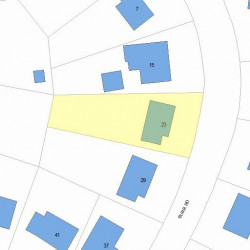 23 Burr Rd, Newton MA  02459-1403 plot plan
