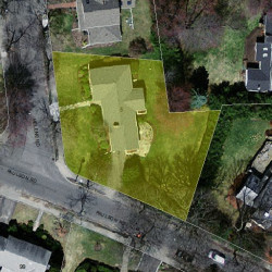 5 Helene Rd, Newton MA 02468-1024 aerial view