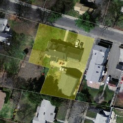 38 Cherry Pl, Newton MA  02465-1506 aerial view