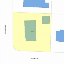 438 Waverley Ave, Newton MA 02459-1245 plot plan