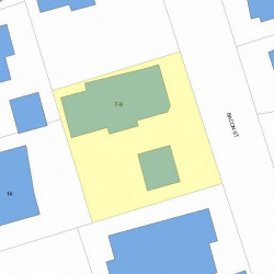 7 Bacon St, Newton MA 02458-1615 plot plan