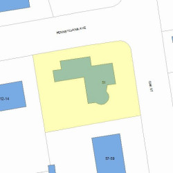51 Oak St, Newton MA 02464-1408 plot plan