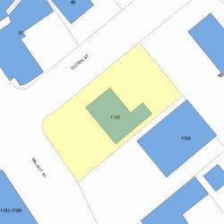 1186 Walnut St, Newton MA  02461-1225 plot plan