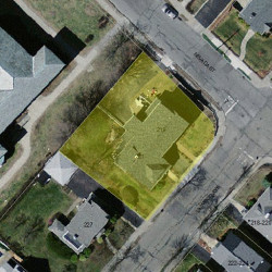 219 Linwood Ave, Newton MA 02460-1431 aerial view