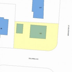183 Winchester St, Newton MA 02461-2129 plot plan