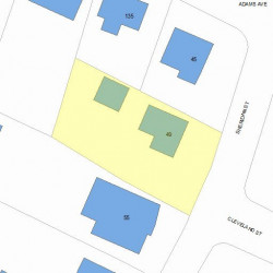 49 Sheridan St, Newton MA  02465-1037 plot plan