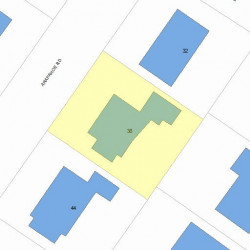 38 Arapahoe Rd, Newton MA 02465-2203 plot plan