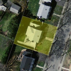 24 Fessenden St, Newton MA  02460-1118 aerial view