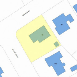 70 Wiswall Rd, Newton MA 02459-3511 plot plan