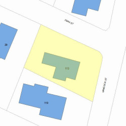 113 Hancock St, Newton MA 02466-2217 plot plan
