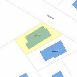 206 Crafts St, Newton MA  02460-1442 plot plan