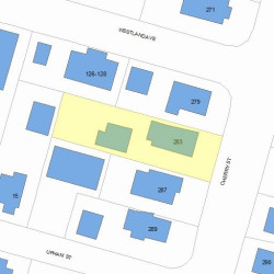 283 Cherry St, Newton MA 02465-1640 plot plan