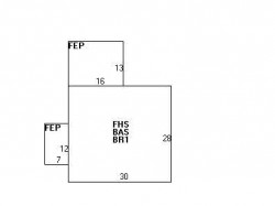 125 Falmouth Rd, Newton MA  02465-1134 floor plan