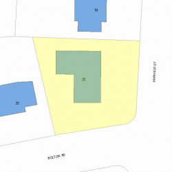 25 Fairfield St, Newton MA  02460-2107 plot plan