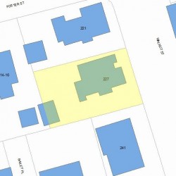 227 Walnut St, Newton MA  02460-1609 plot plan