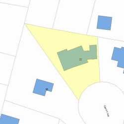 22 Cappy Cir, Newton MA  02465-1204 plot plan