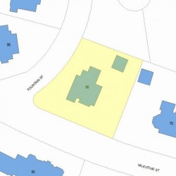 56 Valentine St, Newton MA 02465-3020 plot plan
