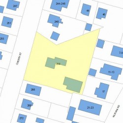 258 Cherry St, Newton MA 02465-1605 plot plan