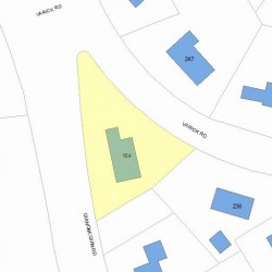 164 Quinobequin Rd, Newton MA 02468-1815 plot plan