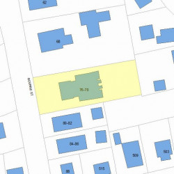 78 Bourne St, Newton MA  02466-1722 plot plan