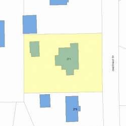271 Chestnut St, Newton MA 02465-2932 plot plan