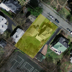 34 Groveland St, Newton MA  02466-2319 aerial view