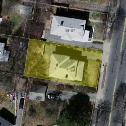 339 Waltham St, Newton MA  02465-1730 aerial view